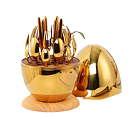 Kairos Premium Cutlery Set 24 Pcs With Oval Shaped Stand