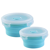 Kairos Silicone Collapsible Container Set Of 2 (350+500 ml)