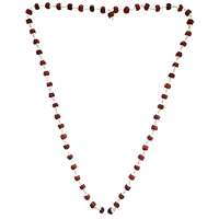 70 Silver Rudraksha Mala With Flower Caps