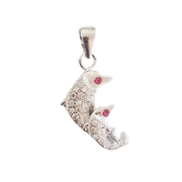 92.5 Silver Double Fish Pendant (2 GM)