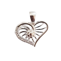 92.5 Silver Heart Shape Pendant (2 GM)