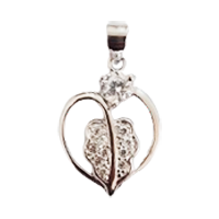 92.5 Silver Heart Shape Pendant (2 GM)
