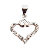 92.5 Silver Heart Shape Pendant (2 GM)