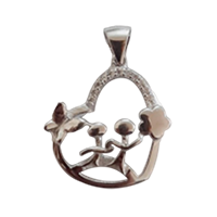 92.5 Silver Heart Shape Pendant (2 GM)