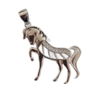 92.5 Silver Horse Shape Pendant for Women (2 GM)
