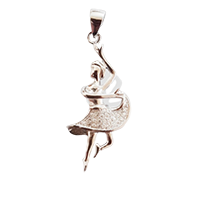 92.5 Silver Girl Shape Pendant for Women (2 GM)