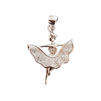 92.5 Silver Girl Shape Pendant for Women (2 GM)
