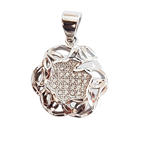 92.5 Silver Flower Shape Pendant for Women (2 GM)