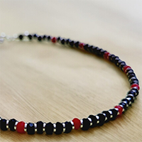 92.5 Silver Crystal Beaded Nazariya Anklets 1 pc (5 GM)