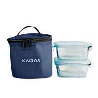 Kairos Microwave Safe Glass Lunch Box Multipurpose Tiffin Box