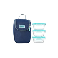 KAIROS GLASS TRIO LUNCH BOX WITH BAG