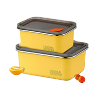 KAIROS FRESH GUARD DUO-STAINLESS STEEL CONTAINER SET OF 2-1000ML  1600ML