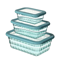 KAIROS STACKN FRESH CONTAINER SET OF 3PCS 350ML +1000ML +2000ML 