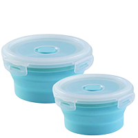 KAIROS SILICONE COLLAPSIBLE CONTAINERS 350 ML + 500 ML