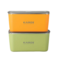 KAIROS EVERFRESH STAINLESS DUO PREMIUM STAINLESS STEEL CONTAINER SET 500ML X 2